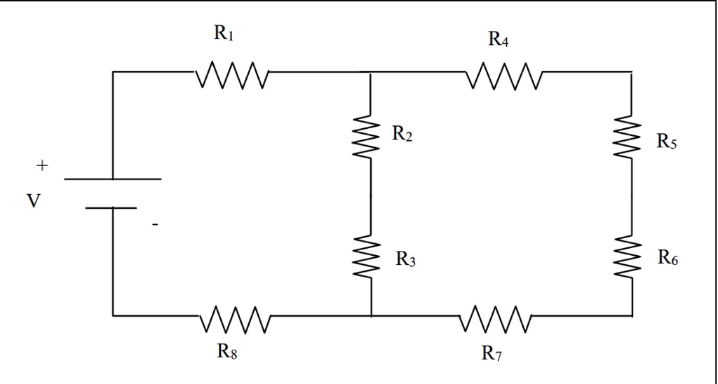 Solved In the following circuit, V = 69 volts, R1 = 8.2 | Chegg.com