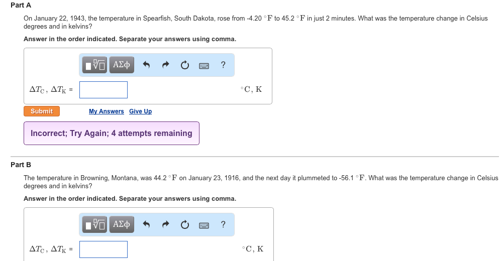 Solved On January 22, 1943, the temperature in Spearfish,
