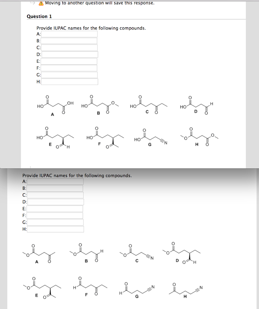 Solved Provide Iupac Names For The Following Compounds 6056