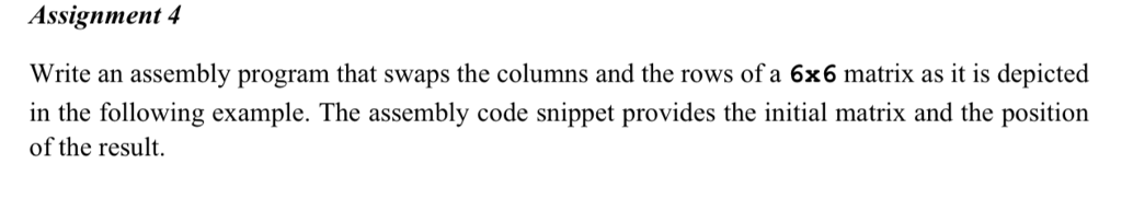 Solved Assignment 4 Write an assembly program that swaps the | Chegg.com