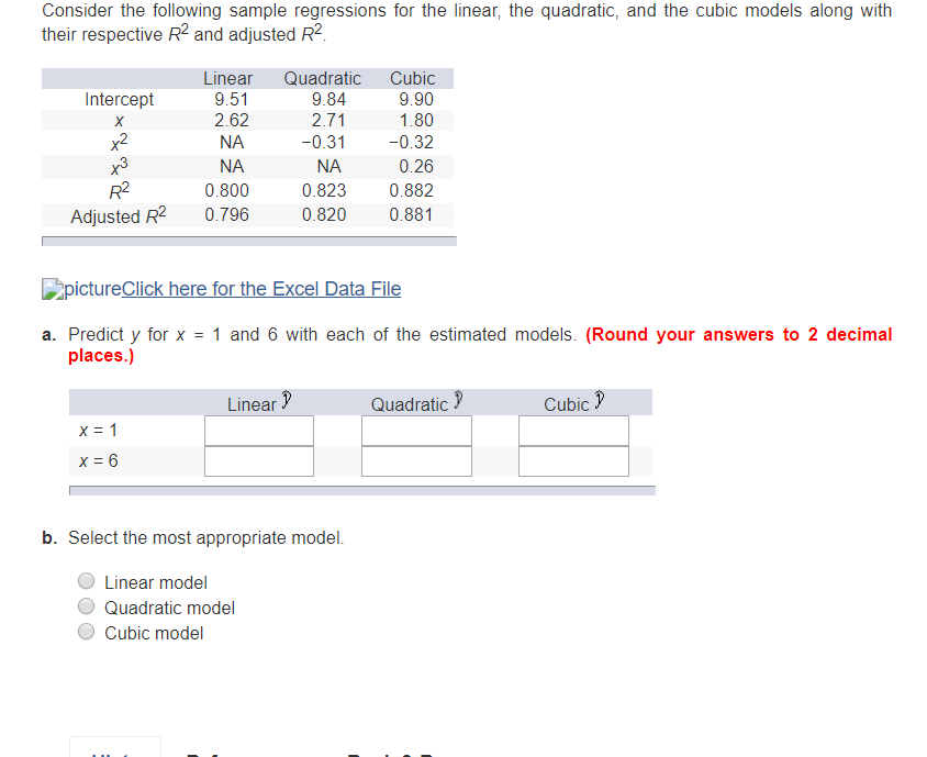 Solved Consider the following sample regressions for the | Chegg.com