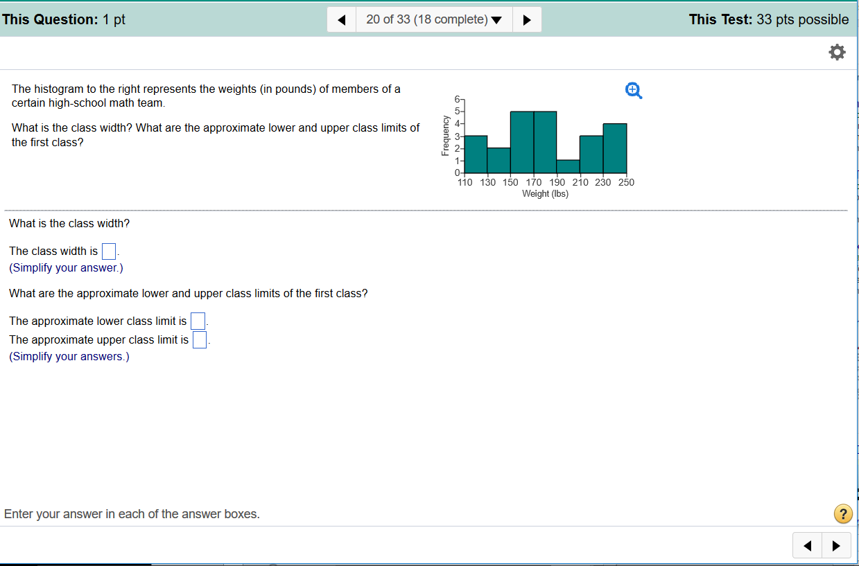 solved-the-histogram-to-the-right-represents-the-weights-chegg