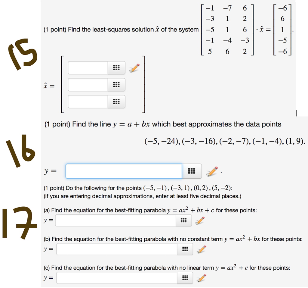 Solved Find The Least-squares Solution X Cap Of The System | Chegg.com