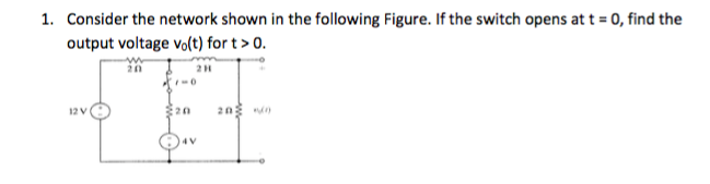 Solved Consider the network shown in the following Figure. | Chegg.com