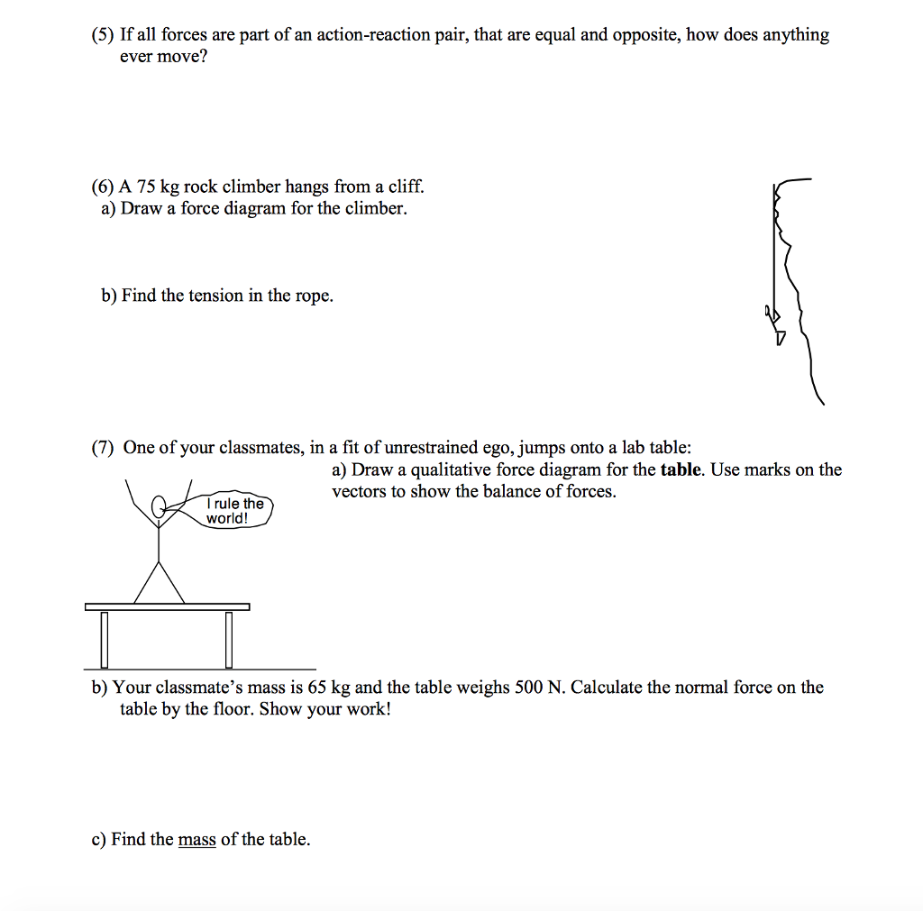 solved-5-if-all-forces-are-part-of-an-action-reaction-chegg