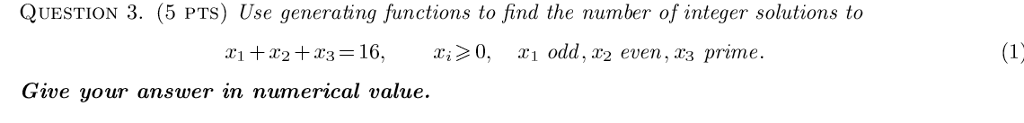 Solved Use Generating Functions To Find The Number Of | Chegg.com