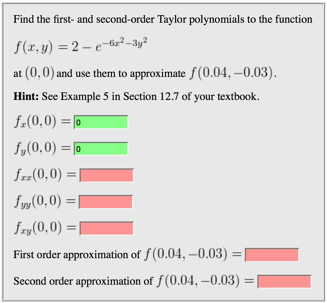 Solved Find The First And Second Order Taylor Polynomials