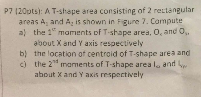 Solved P7 (20pts): A T-shape Area Consisting Of 2 | Chegg.com