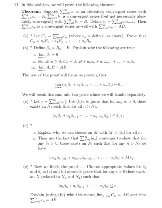 Solved In this problem, we will prow the following theorem: | Chegg.com
