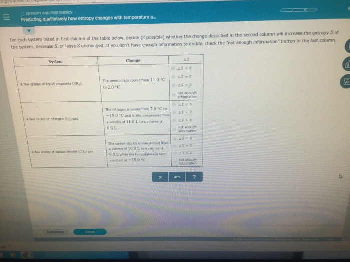 Solved For each system listed in the first column of the | Chegg.com