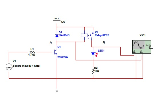 Solved BJT switch Signal generator begins at 1Hz and | Chegg.com