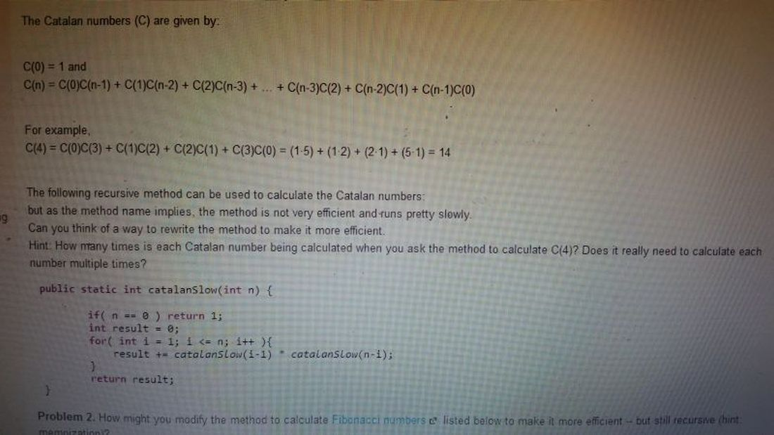 Solved The Catalan numbers (C) are given by C(0) = 1 and | Chegg.com