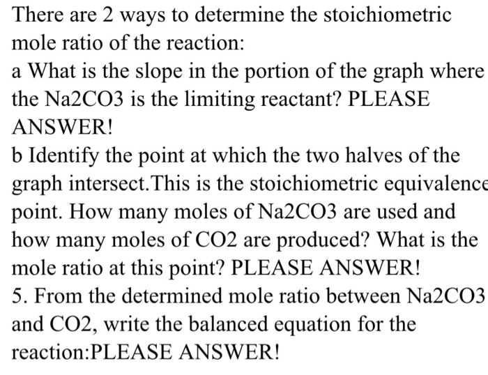 There are 2 ways to determine the stoichiometric mole | Chegg.com