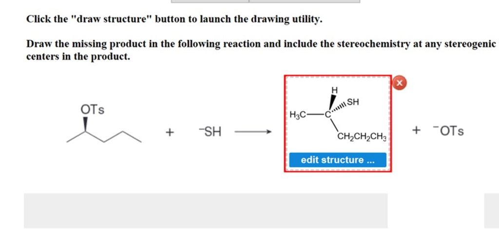 Solved Draw the missing product in the following reaction