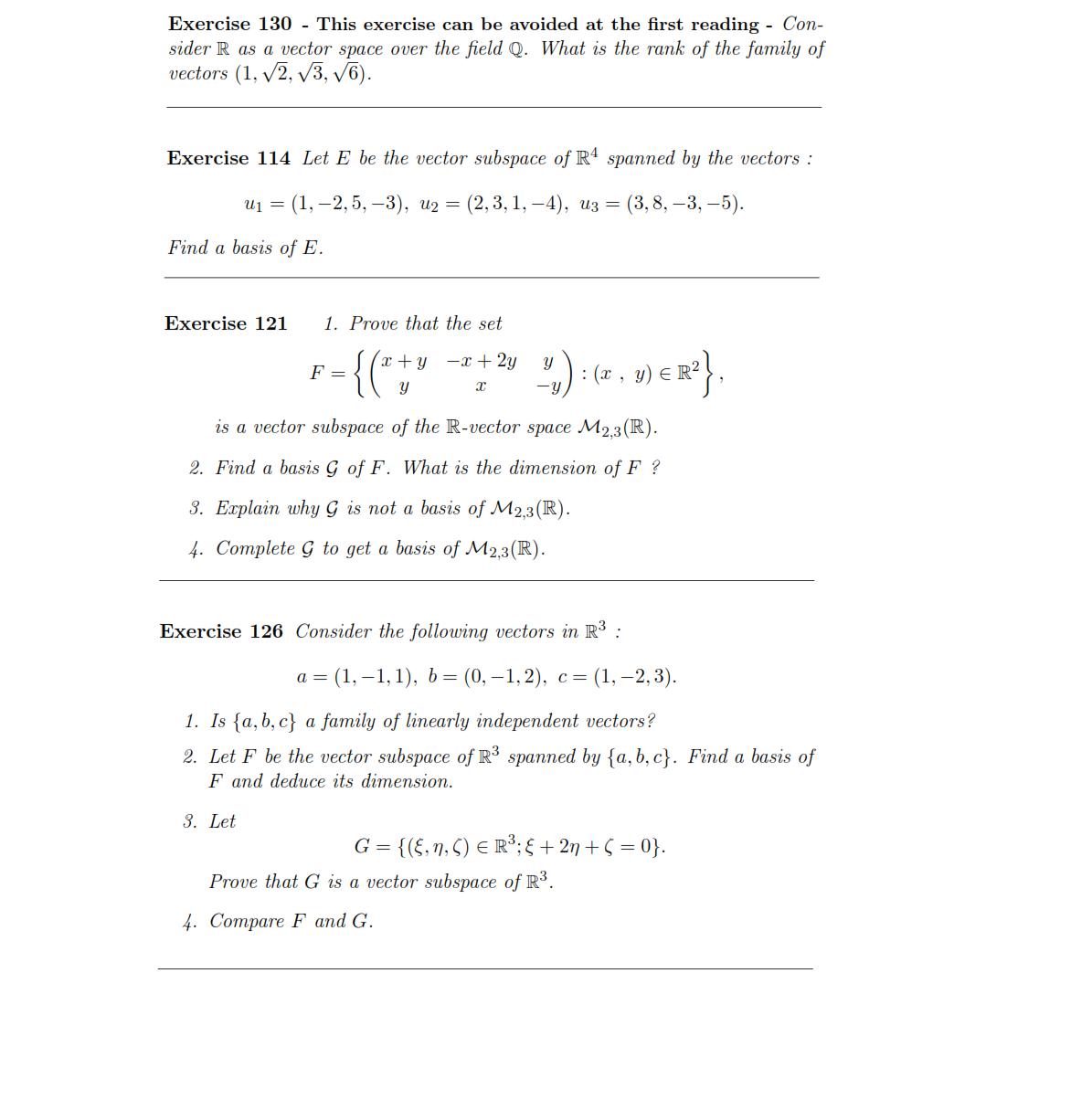 Solved This exercise can be avoided at the first reading - | Chegg.com