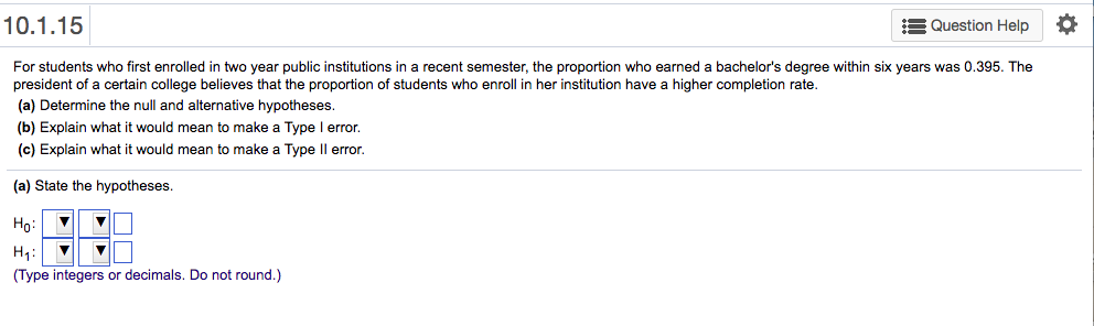 Solved 10.1.15 Question Help * For students who first | Chegg.com