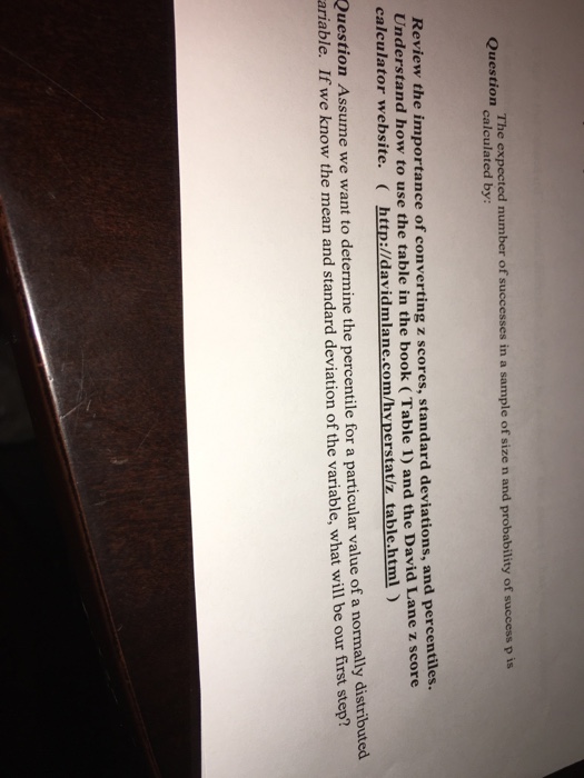 Solved The expected number of successes in a sample of size