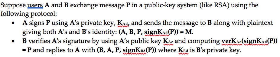 Solved Suppose users A and B exchange message P in a | Chegg.com