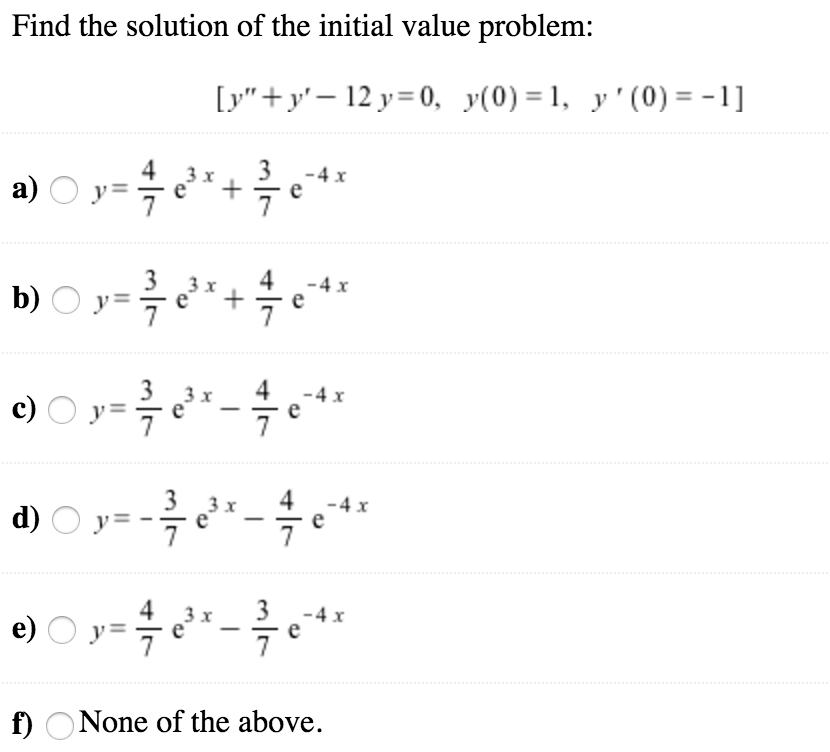 Solved Find The Solution Of The Initial Value Problem: [y"+ | Chegg.com