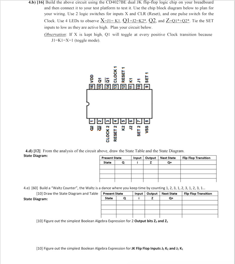 Cd4027 Jk Flip Flop Pinout Examples Working Datasheet Applications Images