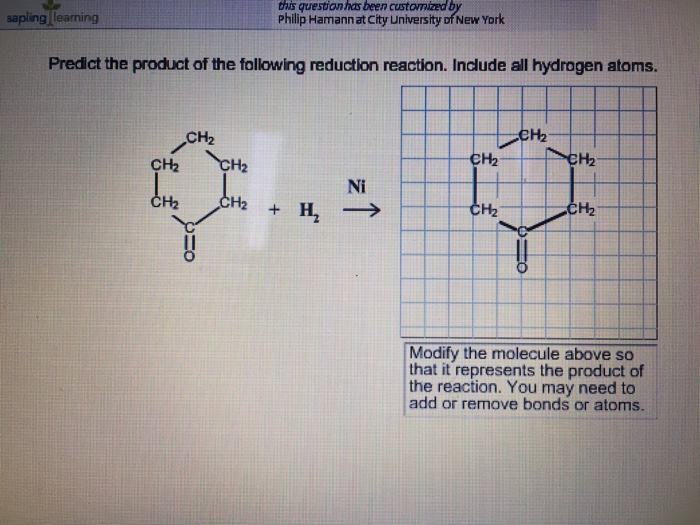 Solved Predict the product of the following reduction