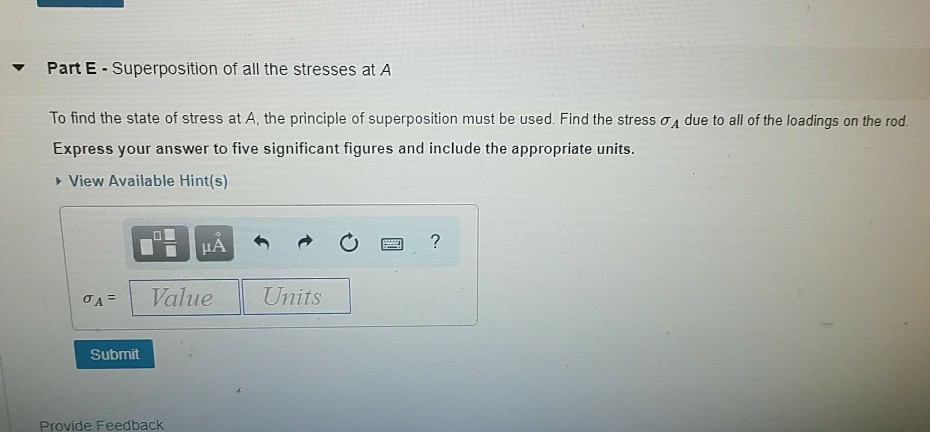 Solved Learning Goal: To determine the state of stress in a | Chegg.com