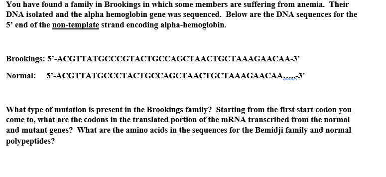 Solved You have found a family in Brookings in which some | Chegg.com