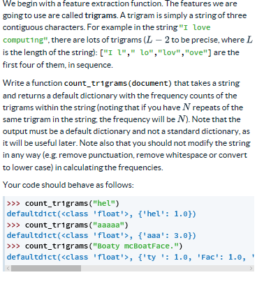 Solved We begin with a feature extraction function. The | Chegg.com
