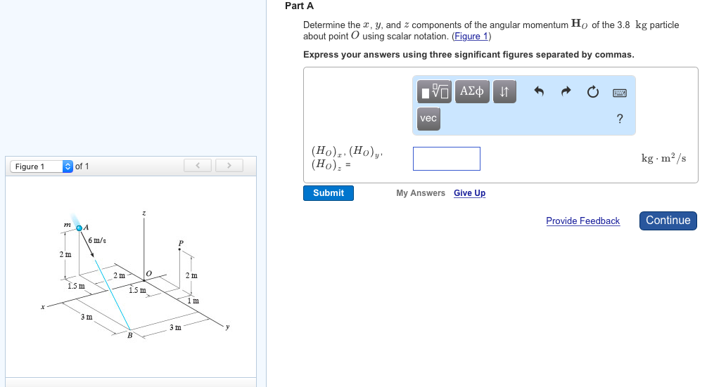 Solved Determine the x, y, and z components of the angular | Chegg.com