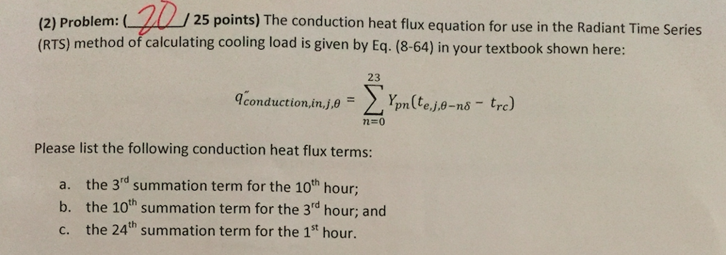 The conduction heat flux equation for use in the | Chegg.com