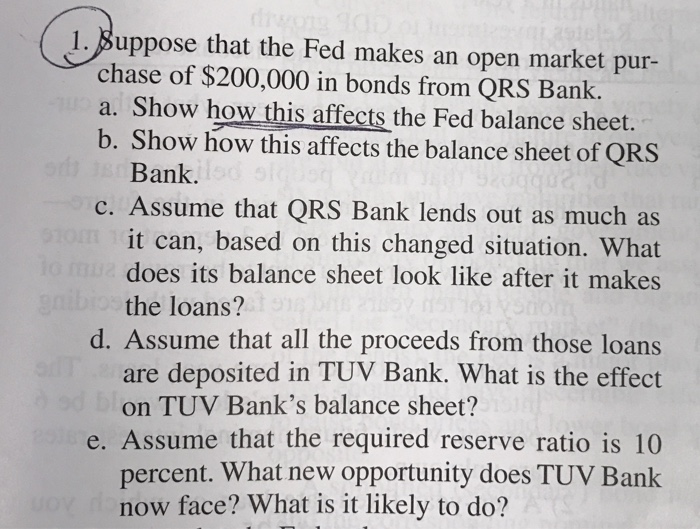 Solved Suppose That The Fed Makes An Open Market Purchase Of Chegg