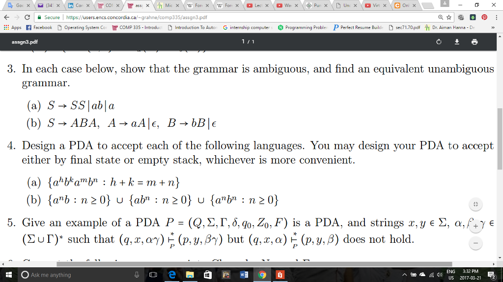 Solved W Fo C Secure h ps//us encs concordia ca