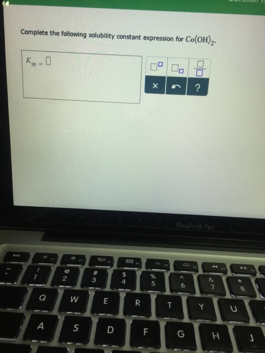 Solved complete the following solubility constant expression chegg