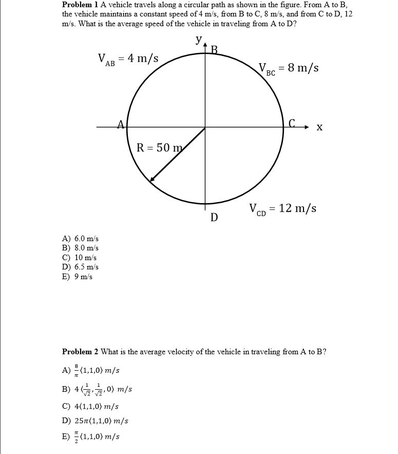 Solved A Vehicle Travels Along A Circular Path As Shown In Chegg Solved A Vehicle Travels Along A Circular Path As Shown In Chegg