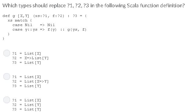 Solved Which types should replace ?1,?2, ?3 in the following | Chegg.com