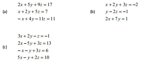 Solved Use elementary row operations to solve the following