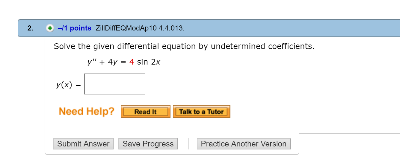 Solved Solve The Given Differential Equation By Undetermined | Chegg.com