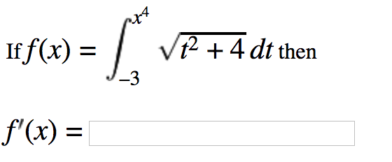 Solved Iff(x)= 1 dt then -3 f'(x) = | Chegg.com