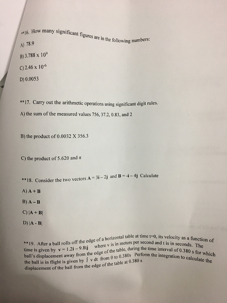 Solved How Many Significant Figures Are In The Following 3010