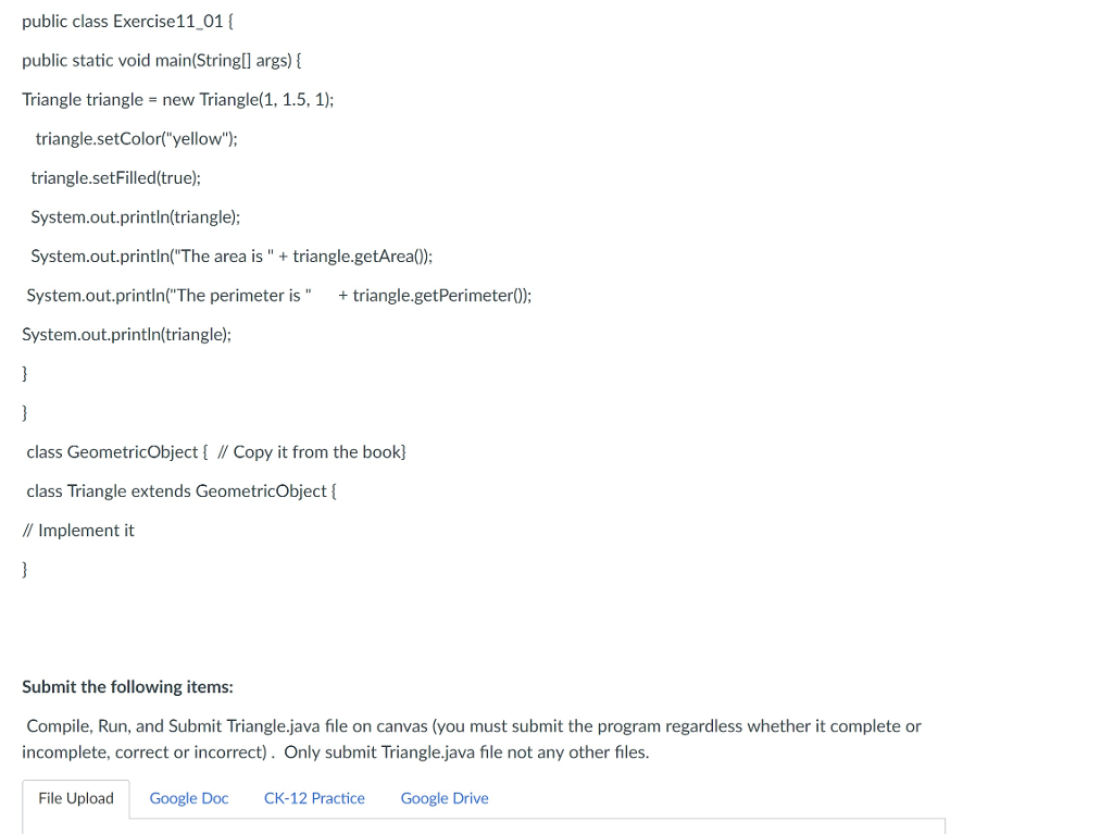 Solved Project: The Triangle Class Problem Description: | Chegg.com