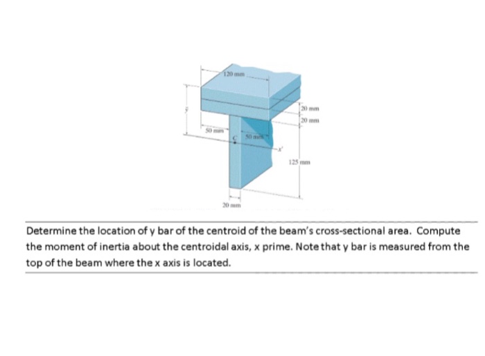 Solved Determine The Location Of Y Bar Of The Centroid Of Chegg