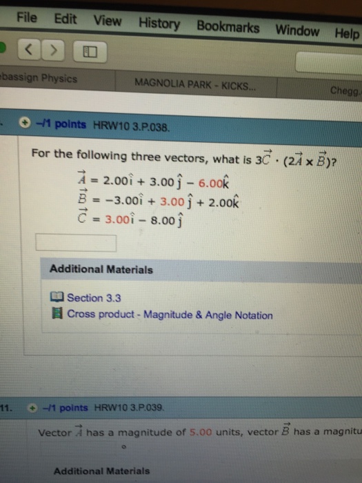 solved-for-the-following-three-vectors-what-is-3c-2a-chegg