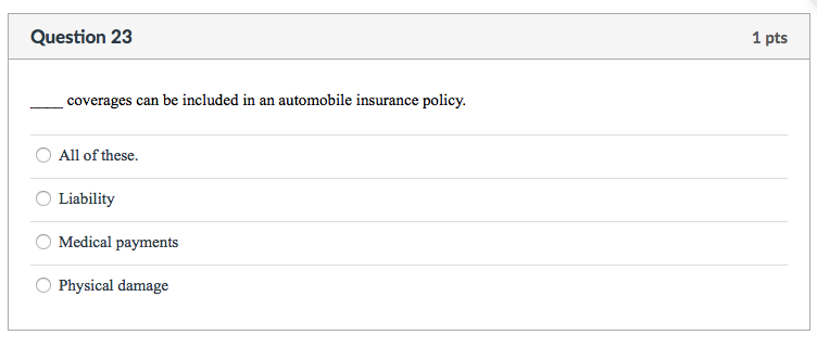 Solved Question 19 1 Pts An Umbrella Liability Policy | Chegg.com