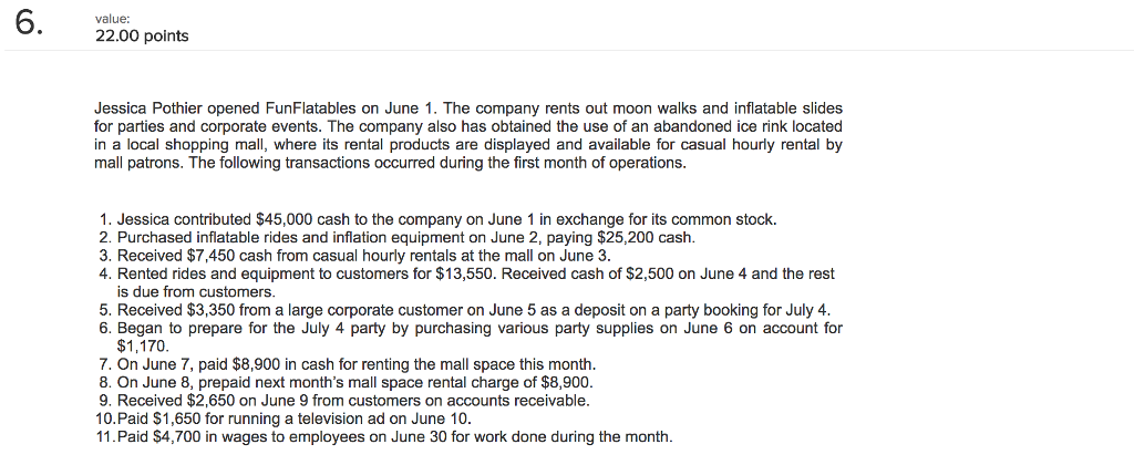 Solved value: 22.00 points Jessica Pothier opened | Chegg.com