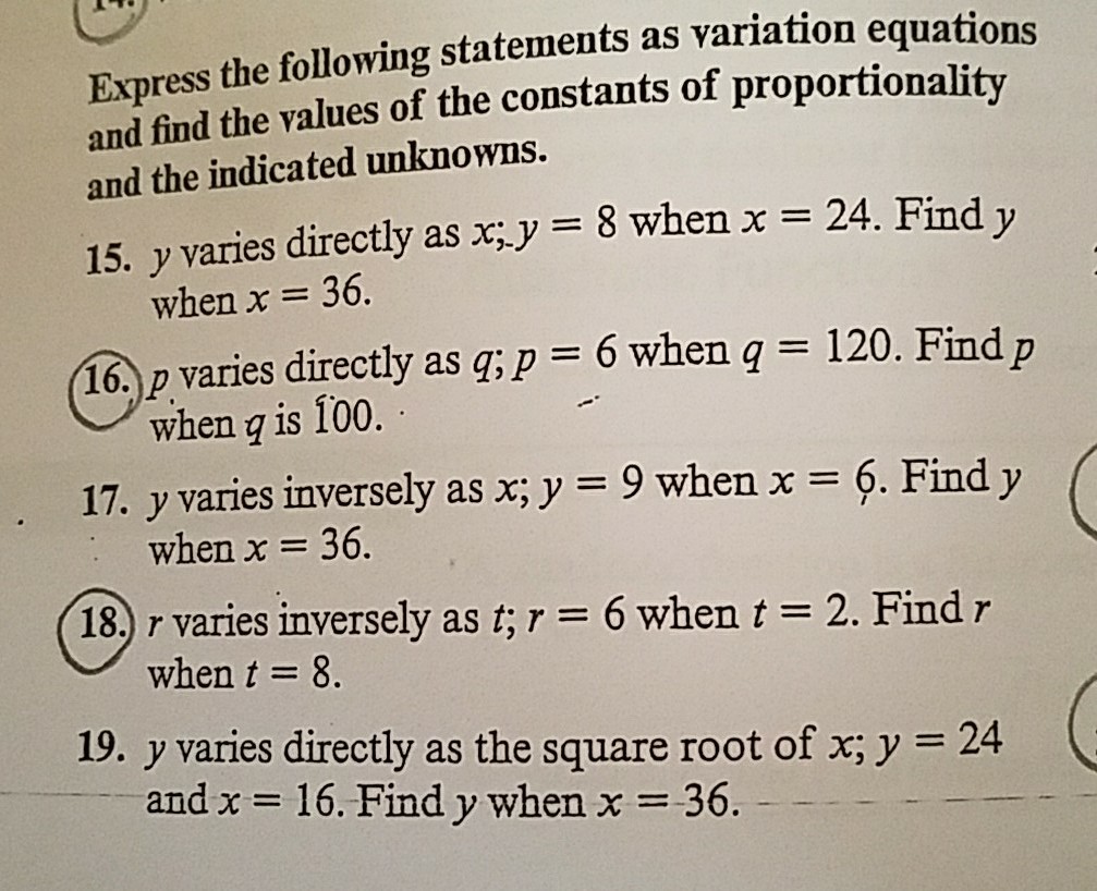 Solved Express and find the v and the indicated unknowns. | Chegg.com