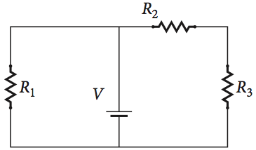 Solved A battery with V = 2.53 V is connected to three | Chegg.com