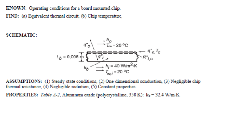 Operating Conditions For A Board Mounted Chip | Chegg.com