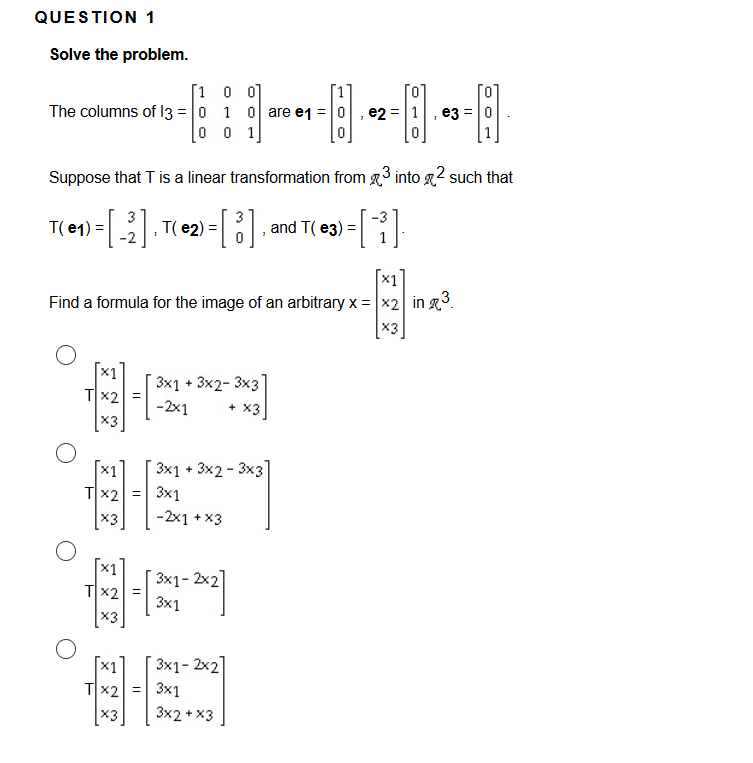 e1 e2 e3 linear algebra