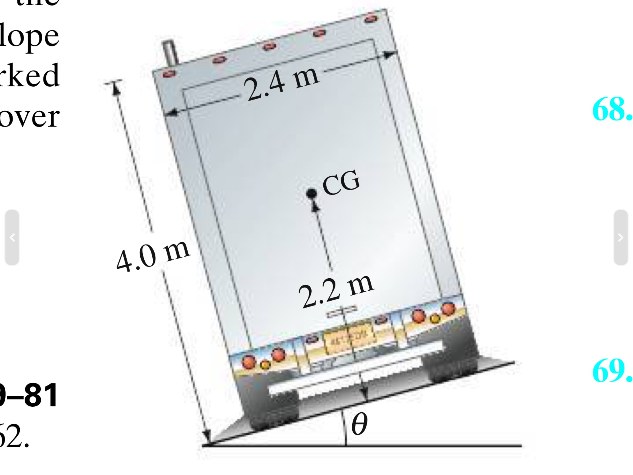 Solved The center of gravity of a loaded truck depends on