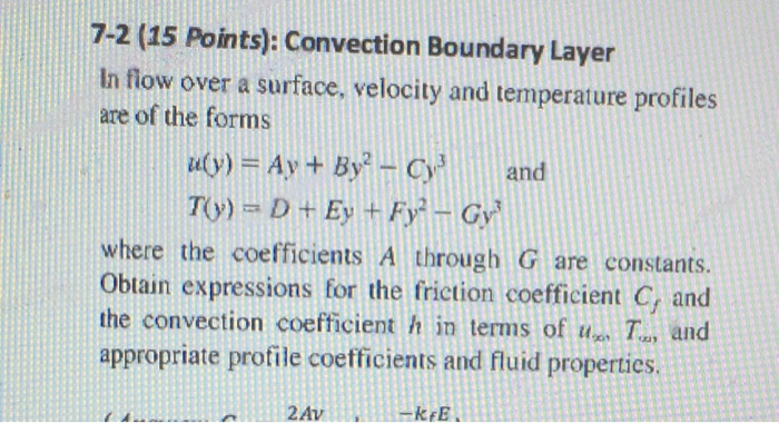 Solved In flow over a surface, velocity and temperature | Chegg.com